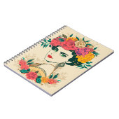 Carnet Fleurs de femme vintage (Côté gauche)