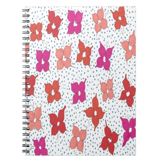 Carnet Fleurs de fête et Pois (Devant)