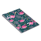 Carnet Fleurs de Flamants roses : Graphisme foncé sans co (Côté Droit)