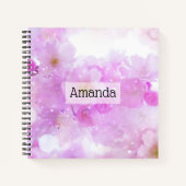 Carnet Fleurs de fleurs de cerisier rose (Devant)