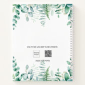 Carnet Fleurs de forêt d'Eucalyptus (Dos)
