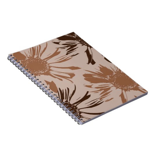 Carnet Fleurs de Gerbera Brown Terre (Côté Droit)