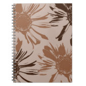 Carnet Fleurs de Gerbera Brown Terre (Devant)