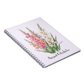 Carnet Fleurs de gladiolus d'août (Côté Droit)