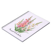 Carnet Fleurs de gladiolus d'août (Côté gauche)