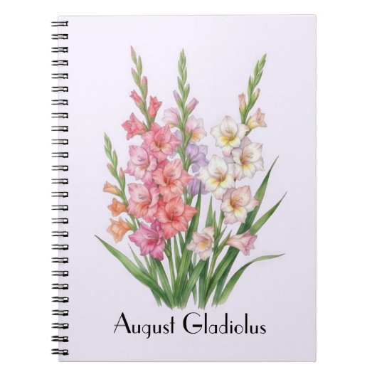 Carnet Fleurs de gladiolus d'août (Devant)