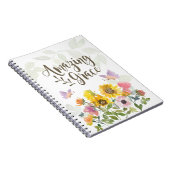 Carnet Fleurs de grâce Extraordinaires et papillons chrét (Côté Droit)