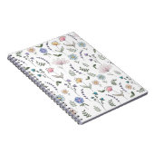 Carnet Fleurs de gribouillis d'aquarelle printanière (Côté Droit)