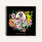 Carnet Fleurs de hérisson mignonnes (Devant)