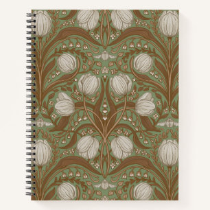 Carnet Fleurs de jardin printanier sur sauge