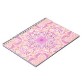 Carnet Fleurs de jardin rétro en rose (Côté gauche)