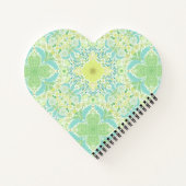 Carnet Fleurs de jardin rétro en vert et jaune (Dos)