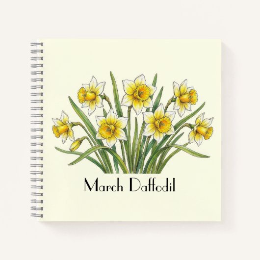 Carnet Fleurs de jonquilles de mars (Devant)