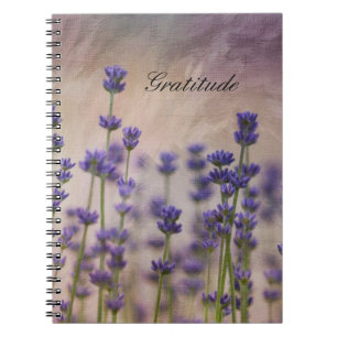 Carnet Fleurs de lavande de gratitude
