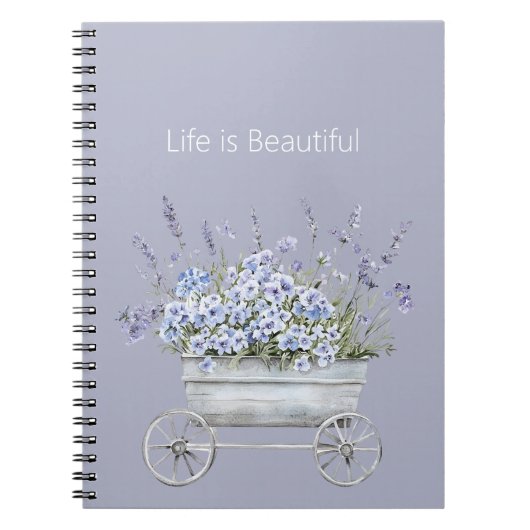 Carnet Fleurs de Lavande Violette (Devant)