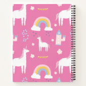 Carnet Fleurs de licorne arc-en-ciel doux (Dos)