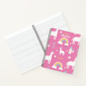 Carnet Fleurs de licorne arc-en-ciel doux (Intérieur)