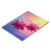 Carnet Fleurs de Lotus Abstraites colorées (Côté gauche)