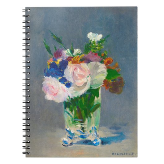 Carnet Fleurs de manet dans un vase de cristal (Devant)