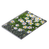 Carnet Fleurs de Margarita jaune blanc avec cailloux gris (Côté gauche)