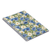 Carnet Fleurs de marguerite bleue blanche (Côté Droit)