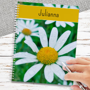 Carnet Fleurs de marguerite Élégant floral personnalisé