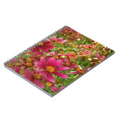 Carnet Fleurs de marguerite rose et jaune brillantes (Côté gauche)