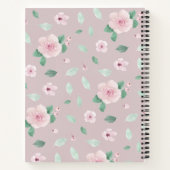 Carnet Fleurs de monogramme à l'aquarelle chic  (Dos)