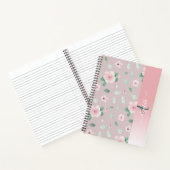 Carnet Fleurs de monogramme à l'aquarelle chic  (Intérieur)