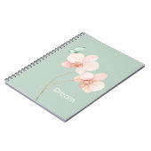 Carnet Fleurs de Orchidée Rose Papillon de Menthe Rêve (Côté gauche)