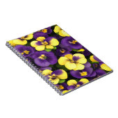 Carnet Fleurs de Pansy Jaune et Violet (Côté Droit)