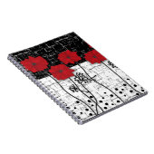 Carnet Fleurs de papier, fleurs rouges (Côté Droit)