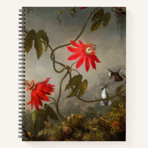 Carnet Fleurs de passion avec tête de colibris