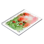 Carnet fleurs de pavot Aquarell - (Côté gauche)