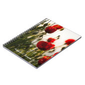 Carnet Fleurs de pavot/personnalisées (Côté gauche)