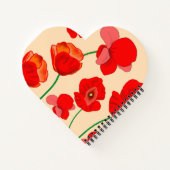 Carnet Fleurs de pavot rouge personnalisées (Dos)