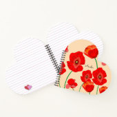 Carnet Fleurs de pavot rouge personnalisées (Intérieur)