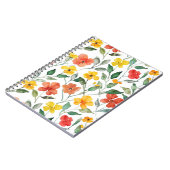 Carnet Fleurs de pêcher jaune rouge (Côté gauche)