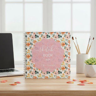 Carnet Fleurs de Pêcher Lumineuses