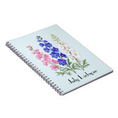 Carnet Fleurs de Pied-d'Alouette de Juillet (Côté Droit)