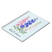 Carnet Fleurs de Pied-d'Alouette de Juillet (Côté gauche)
