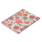 Carnet Fleurs de pivoine et motif feuille (Côté gauche)