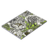 Carnet Fleurs de pivoines blanches et moisissures (Côté gauche)