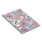 Carnet Fleurs de pivoines et oiseaux (Côté Droit)