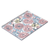 Carnet Fleurs de pivoines et oiseaux (Côté gauche)