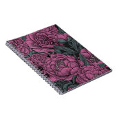 Carnet Fleurs de pivoines violettes (Côté Droit)