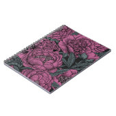 Carnet Fleurs de pivoines violettes (Côté gauche)