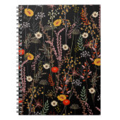 Carnet Fleurs de prairie en floraison main tiré (Devant)
