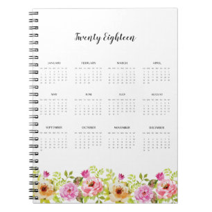 Carnet Fleurs de printemps 2018 du calendrier