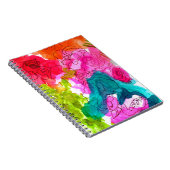 Carnet Fleurs de printemps art abstrait aquarelle (Côté Droit)